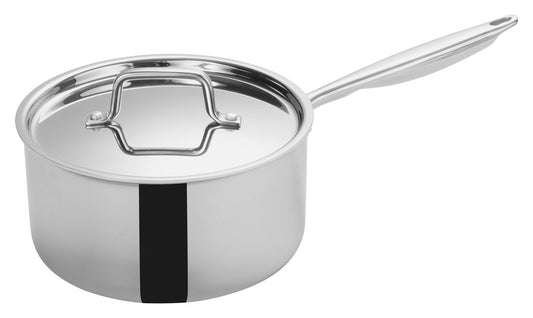 Winco TGAP-5 4.5 Qt. Stainless Steel Triply Sauce Pan w/ Cover