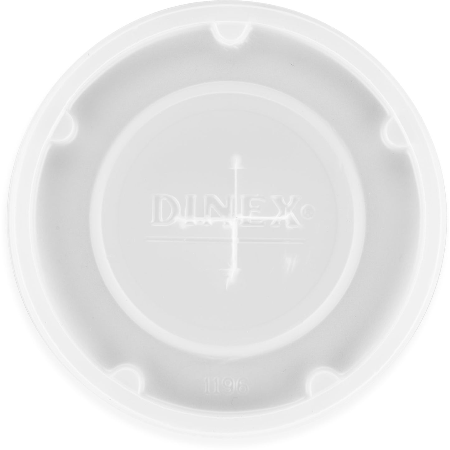 Dinex DX1196ST8714 Translucent Disposable Lid with Straw Slot Fits for Cambro and G.E.T Enterprises Tumblers (1000/cs)