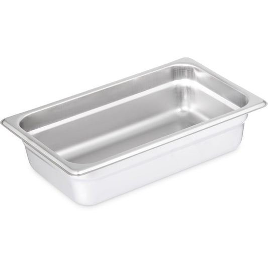 Carlisle 607142 1/4 Size Stainless Steel DuraPan Light Gauge Steam Table Hotel Pan, 2.5" Deep