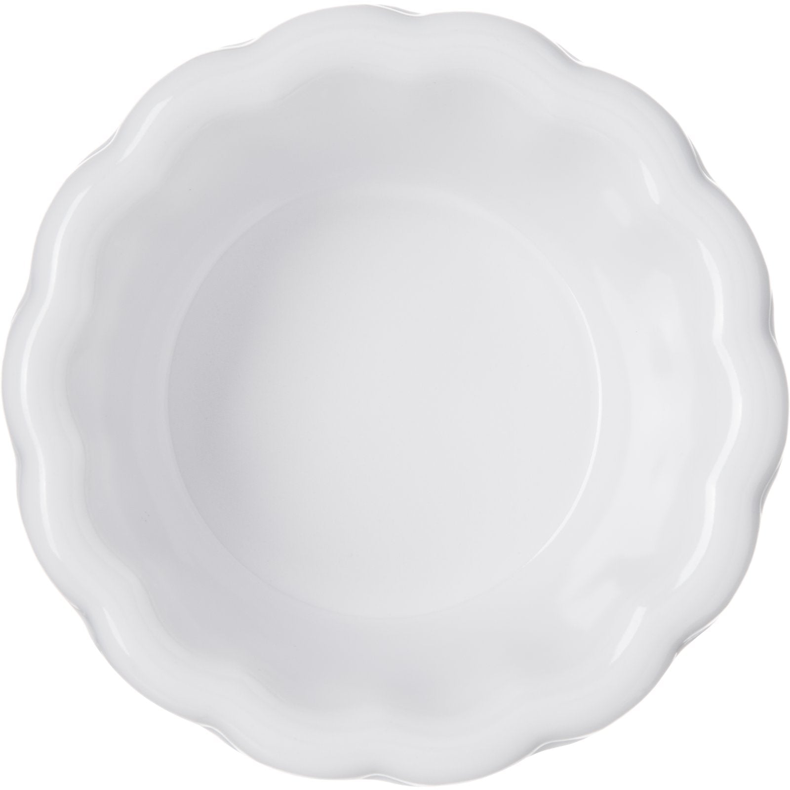 Carlisle 4394202 1 oz White Melamine Scalloped Ramekin