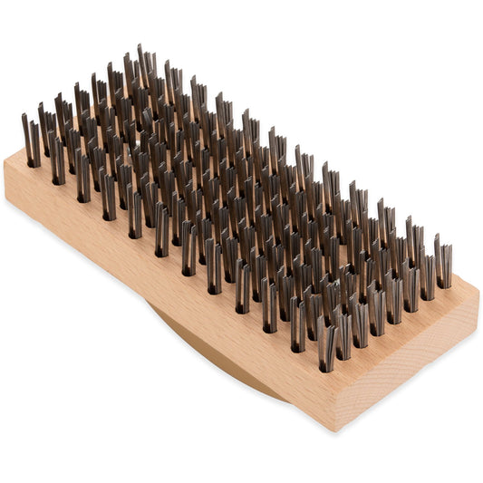 Carlisle 4067600 9-3/8" x 3-25/32" Tan Brush with Flat Steel Bristles