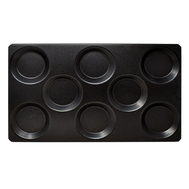Omcan 44546 Full Size 12" x 20" Non-Stick Stainless Steel Multi-Baker Pan with 8 molds for Combi-Oven