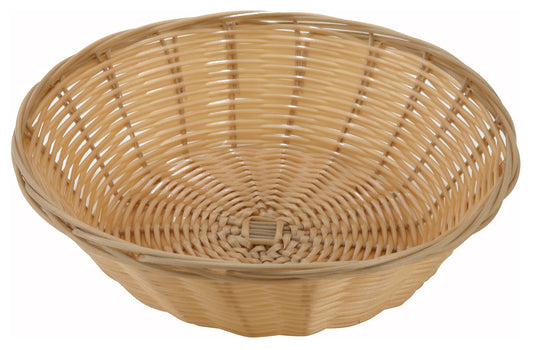 Winco PWBN-9R 9" x 2-3/4" Natural Poly Woven Baskets