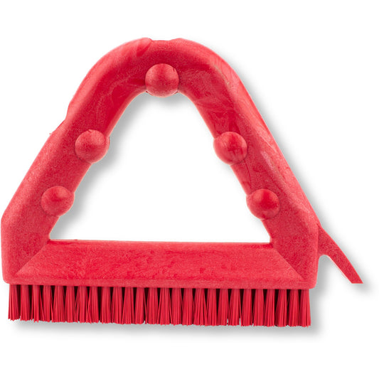 Carlisle 41323EC05 9" Red Spart Color Coded Tile and Grout Brush