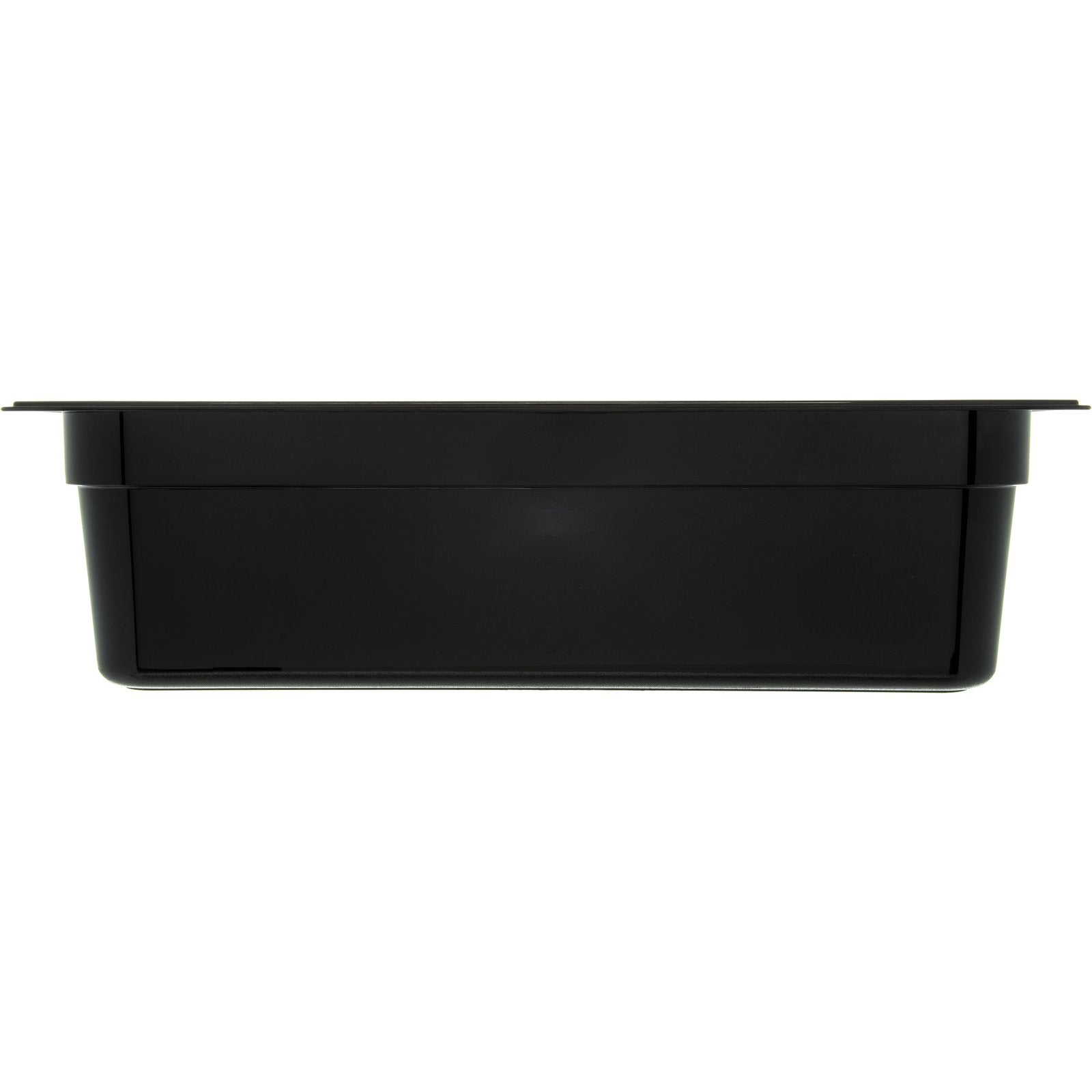 Carlisle 10402B03 Full-Size Black High Heat Plastic StorPlus Food Pan, 6" Deep