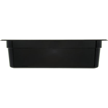 Carlisle 10402B03 Full-Size Black High Heat Plastic StorPlus Food Pan, 6" Deep