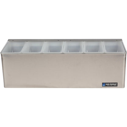 San Jamar B6186L 6 Pint Stainless Steel EZ-Chill Garnish Centers