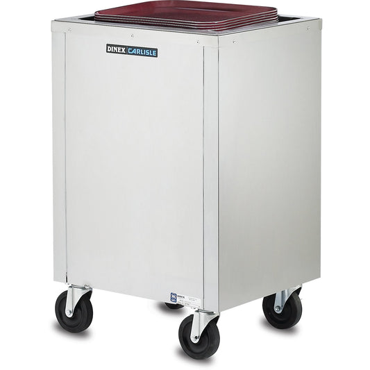 Dinex DXPIDT2E1622 300 Trays 26" x 43" x 36.38" Stainless Steel Enclosed Double Stack Tray Dispenser