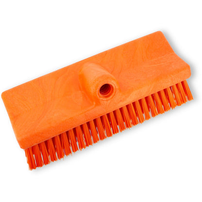 Carlisle 40423EC24 10" Orange Color Coded Bi-Level Scrub Brush