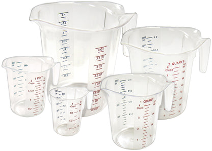 Winco PMCP-5SET Polycarbonate 5 Pieces Measuring Cup Set