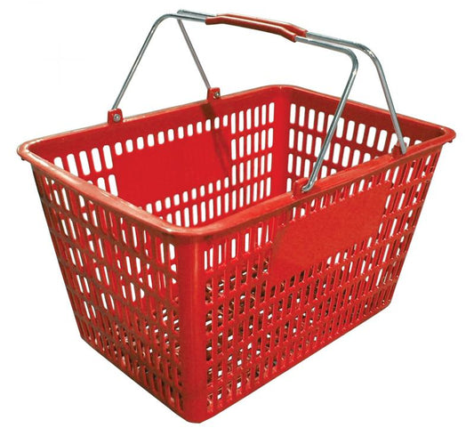 Omcan 13025 Red Plastic-Steel Shopping Basket