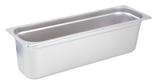 Winco SPJL-6HL Half Long Size Anti-jam Steam Pan, 6" Deep