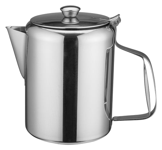 Winco W670 70 oz. Stainless Steel Short Spot Beverage Server