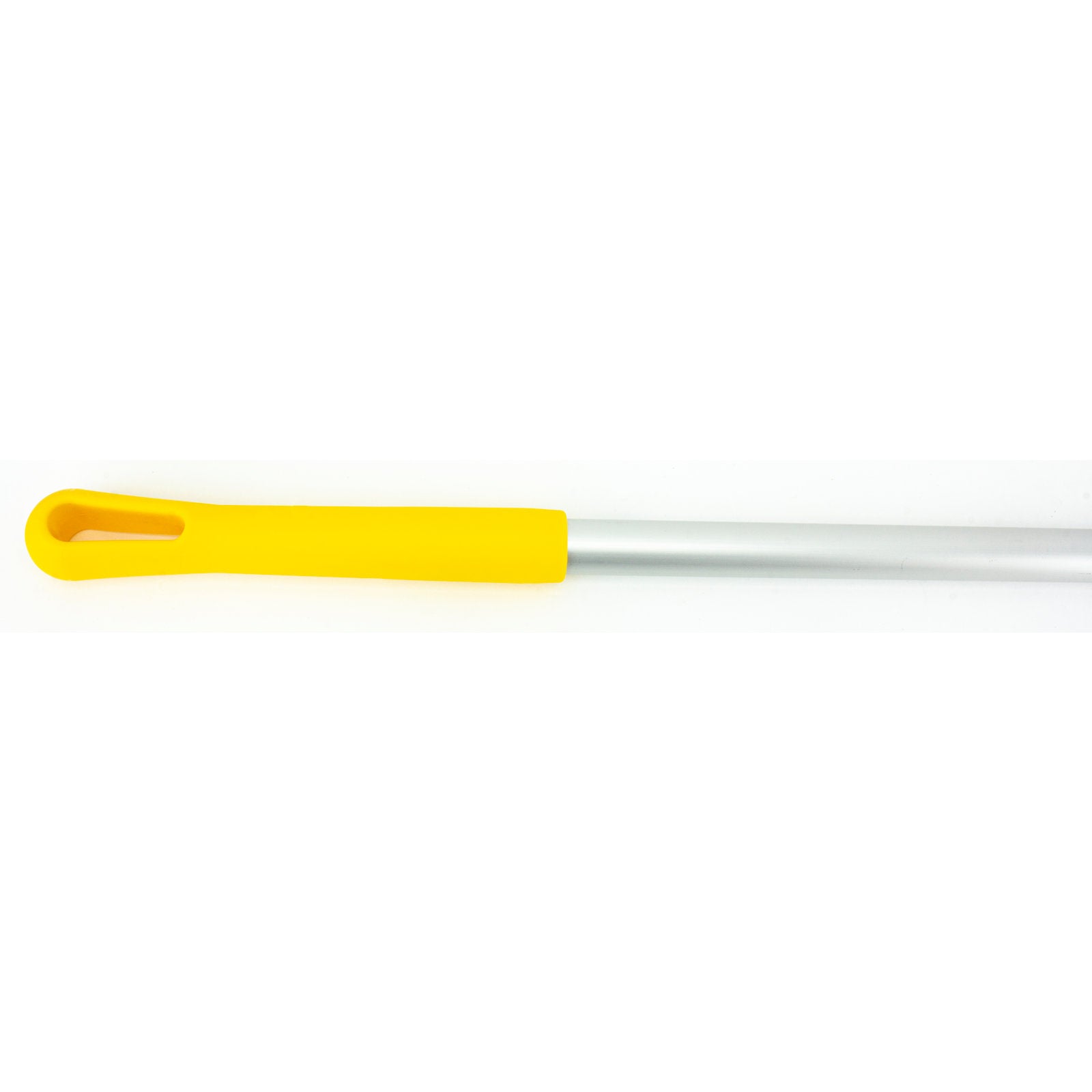 Carlisle 40216EC04 48" Yellow Natural Aluminum Handle with Color-Coded Tip and Hang Up Cap