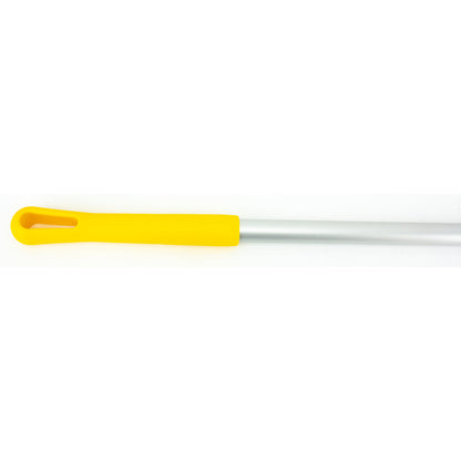 Carlisle 40216EC04 48" Yellow Natural Aluminum Handle with Color-Coded Tip and Hang Up Cap