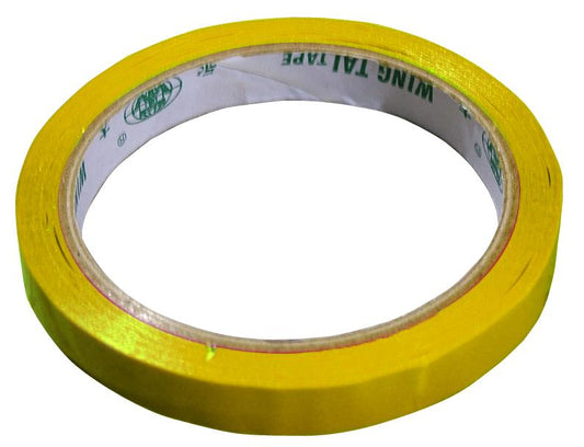 Omcan 31352 3/8" x 216' (9 mm x 66m) Yellow Poly Bag Sealing Tape - Pack of 16 Rolls