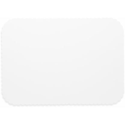 Carlisle DX5999M00102 13-5/8" x 18-3/4" White Embossed, Scalloped Edge/ Round Corner