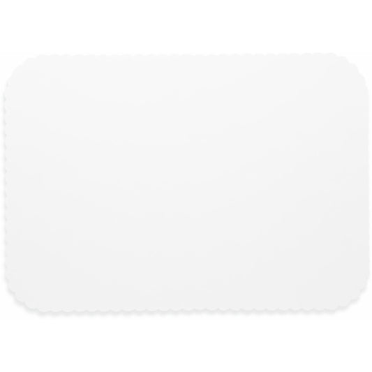 Carlisle DX5999M00102 13-5/8" x 18-3/4" White Embossed, Scalloped Edge/ Round Corner