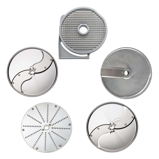 Dito Sama 653870 diam. 205 mm Set of 5 discs, (4mm and 6mm slicer, 6mm julienne/shredder, 5mm and 10 mm slicer, 10x10mm grid)