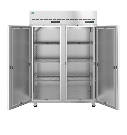 Hoshizaki DT2A-FS One Section Half Stainless Steel Doors with Lock Upright Dual Temp Refrigerator and Freezer