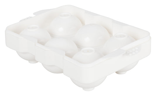 Winco ICCP-6W White 6-Compartment Plastic Ice Cube Tray