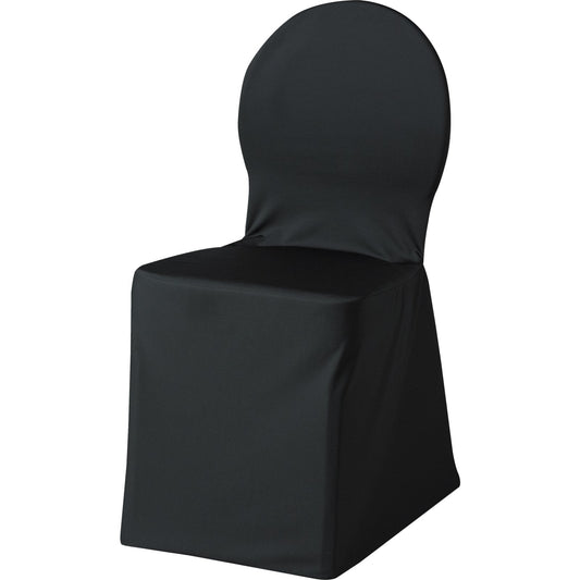 Carlisle 5451CC014 22" x 17.5" x 36.5" Black Polyester Silhouette Chair Cover