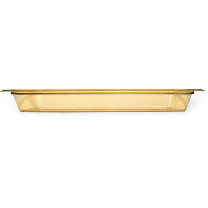 Carlisle 10400B13 Full-Size Amber High Heat Plastic StorPlus Food Pan, 2.5" Deep