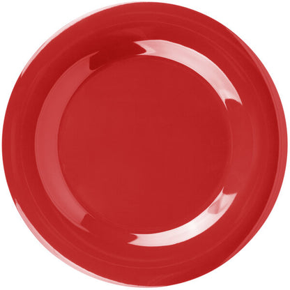 Carlisle 3301005 10.5" Red Sierrus Melamine Wide Rim Dinner Plate