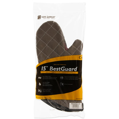 Carlisle 800FG15 15" Tan Cotton Blend Bestguard Ovenmitt