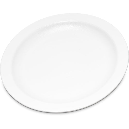 Carlisle PCD20602 6.5" White Polycarbonate Narrow Rim Plate