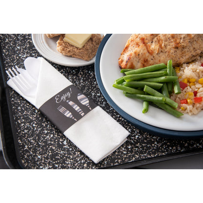 Dinex DXCTCADNS1003 16" x 16" Black Napkin Sleeve