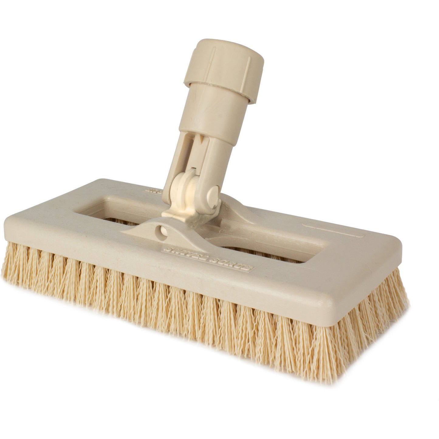 Carlisle 3638831EC25 8" Tan Color Code Swivel Scrub Brush