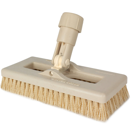 Carlisle 3638831EC25 8" Tan Color Code Swivel Scrub Brush