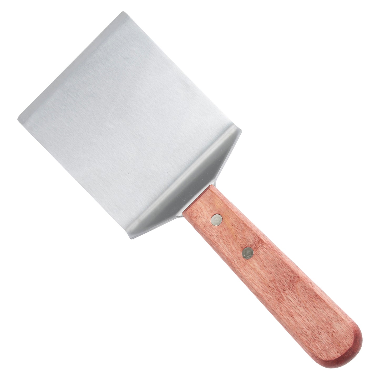 Winco TN46 4" x 3-3/4" Blade Wooden Handle Offset Steak/Burger Turner