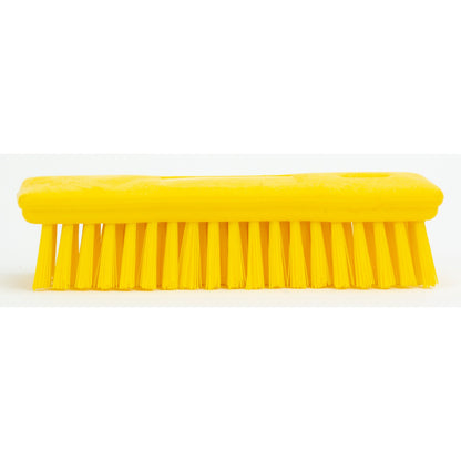 Carlisle 42024EC04 8" Yellow Comfort Grip Hand Scrub Brush