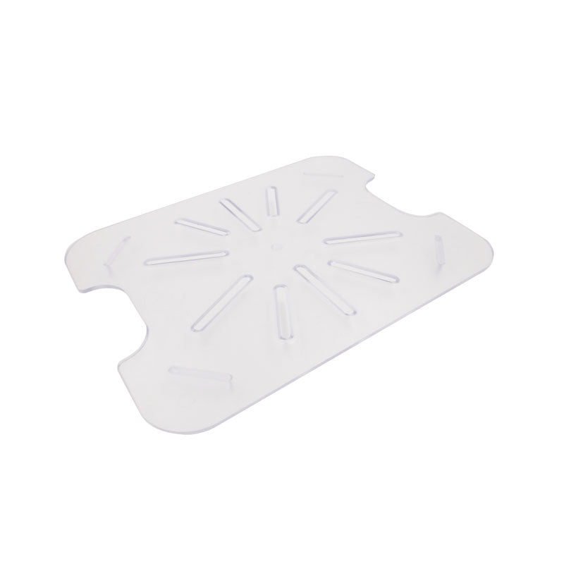 Omcan 85036 1/6-size Clear Polycarbonate Drain Shelf for Food Storage Pans