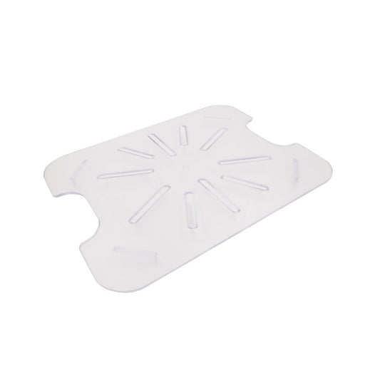 Omcan 85036 1/6-size Clear Polycarbonate Drain Shelf for Food Storage Pans