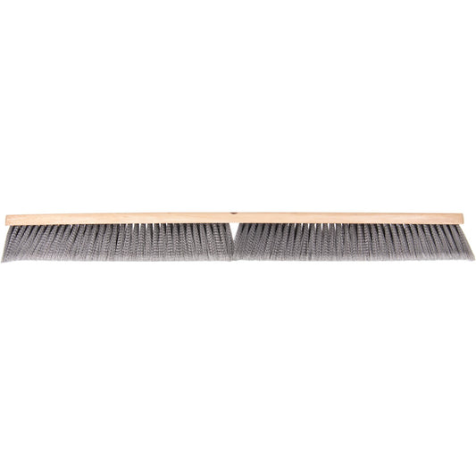 Carlisle 3621953623 36" Flo-Pac Hardwood Push Broom Head with Gray Flagged Polypropylene Bristle