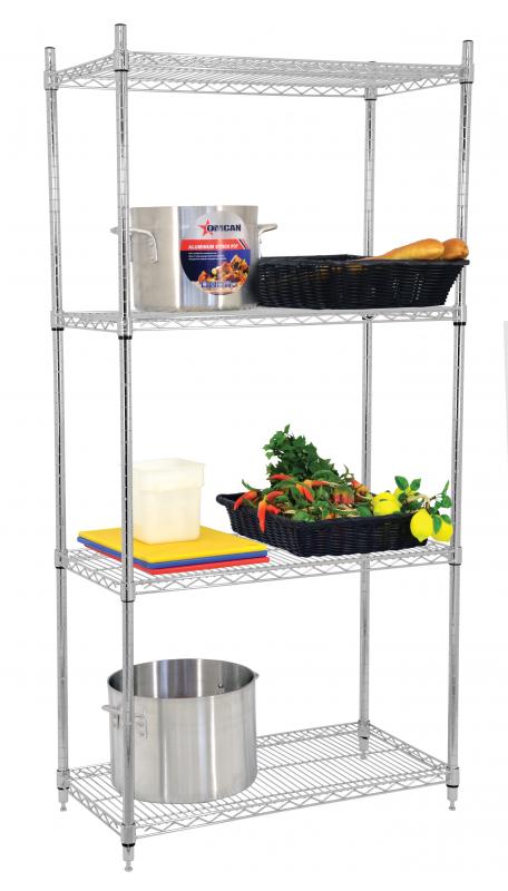 Omcan 45166 18" x 60" x 72" Chrome Shelving Kit
