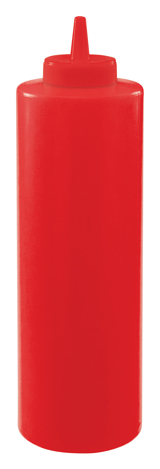 Winco PSB-24R 24oz. Red Squeeze Bottles (6pcs/pk)
