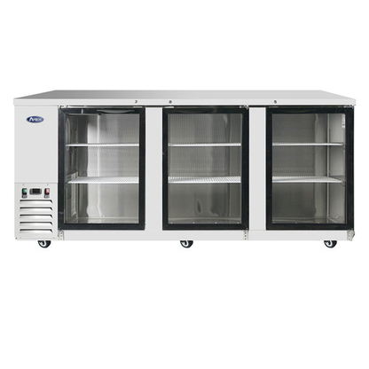 Atosa MBB90GGR 90" Triple Glass Door Back Bar Cooler