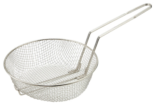Winco MSB-10M 10" Nickel-Plated Culinary Basket, Medium Mesh