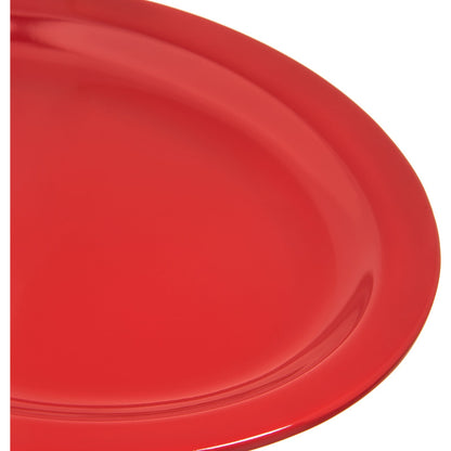 Carlisle KL12705 12" x 9" Red Kingline Melamine Oval Platter Tray