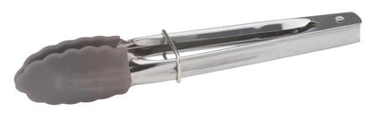 Winco UT-7K 7" Stainless Steel Utility Tong, Silicone Tips