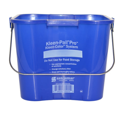 San Jamar KPP196KCBL 6 Qt. Blue Polypropylene Kleen-Pail Pro Bucket