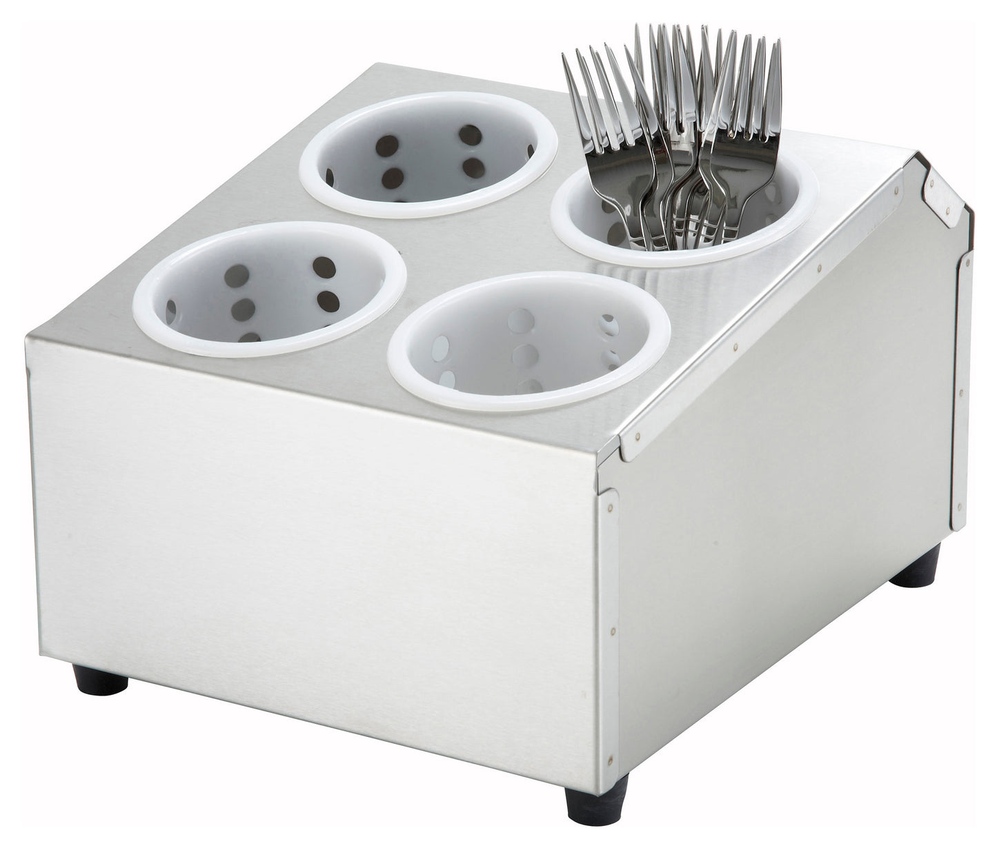 Winco FC-4H 2-Tier Stainless Steel Flatware Cylinder Holder