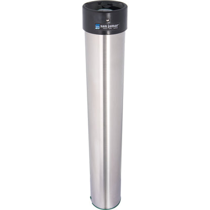 San Jamar C3200EV Small Stainless Steel Vertical Surface Mount Cup Dispenser