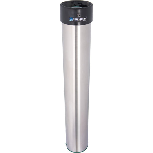 San Jamar C3200EV Small Stainless Steel Vertical Surface Mount Cup Dispenser