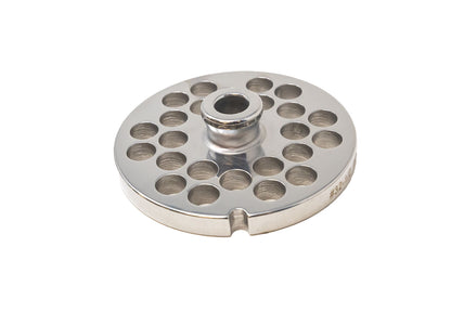 Omcan 11211 #32 One Notch/Round European Style Stainless Steel Plate with Hub, 12mm (1/2")