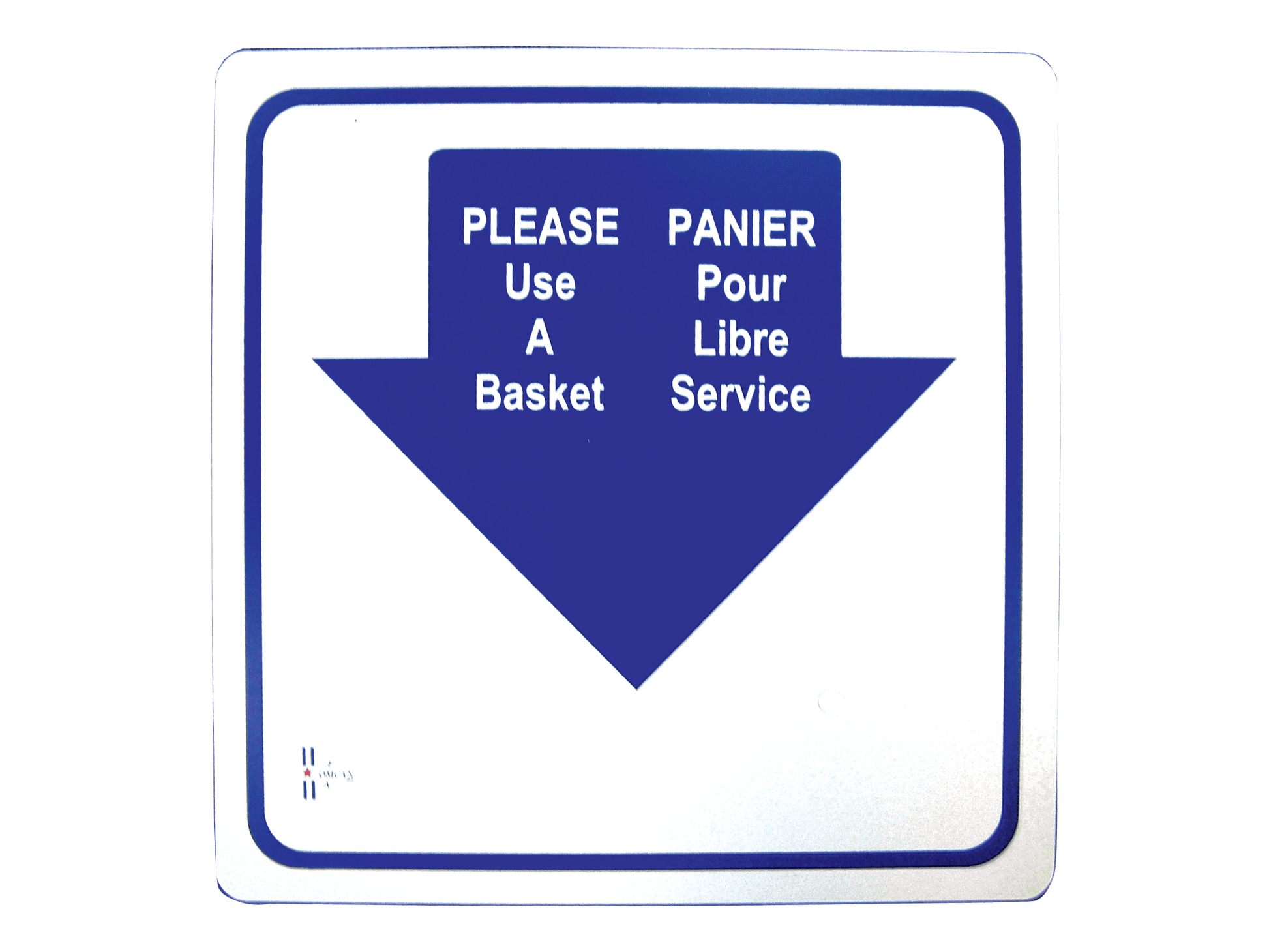 Omcan 13043 English/Spanish Shopping Basket Sign